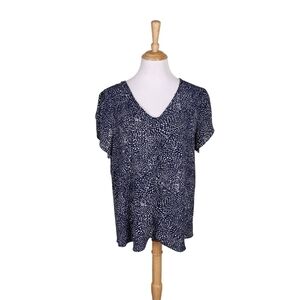 Premise Dark Blue and White Women's Blouse